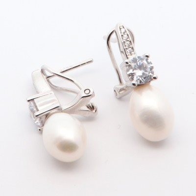 Orecchini Domar Gioielli Donna Orecchini perle argento 925 in Argento Cubic Zirconia EPB117660 - EPB117660